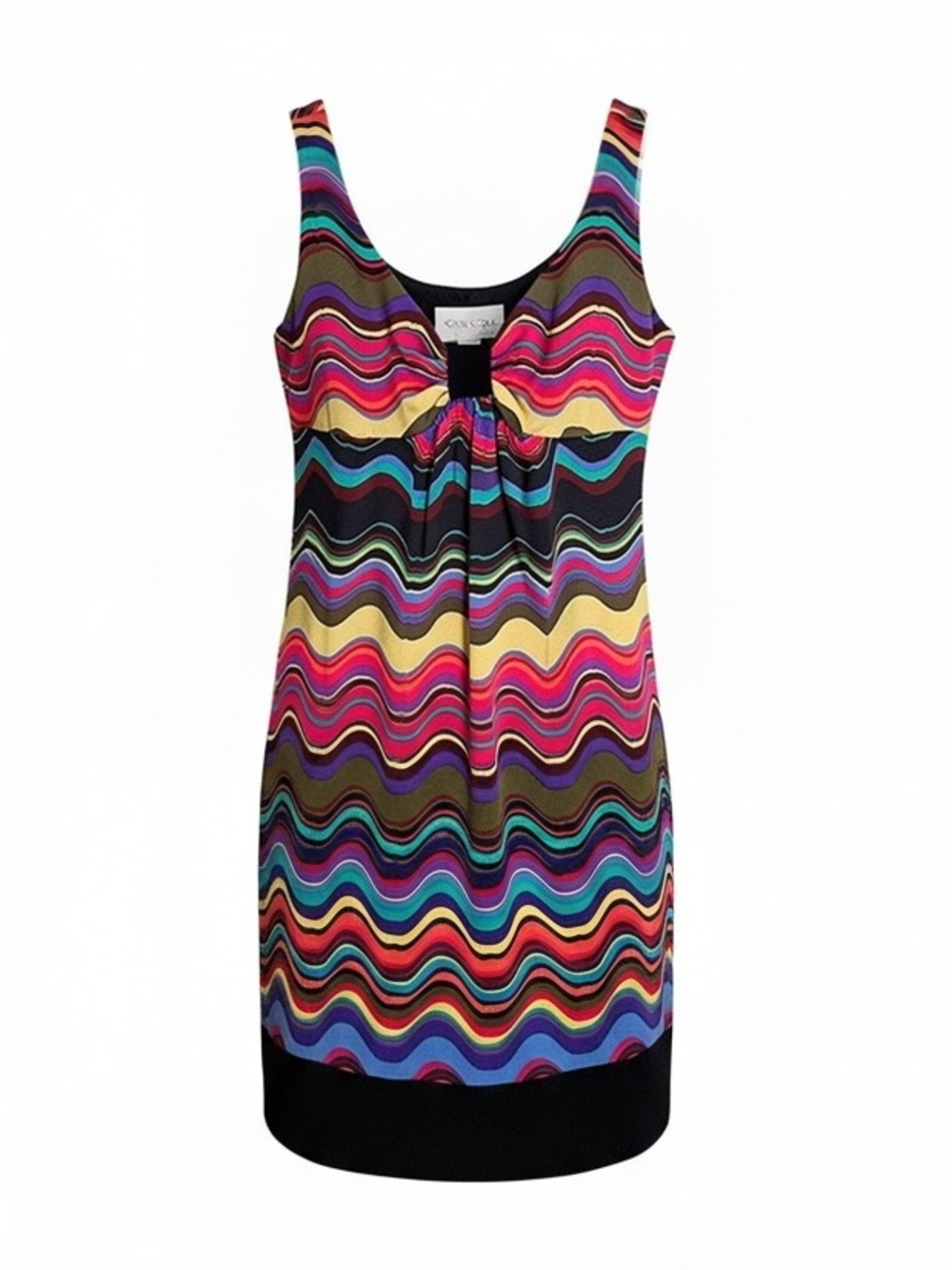 Ronni Nicole Abstract Wave Maxi Dress Multicolor Size 6